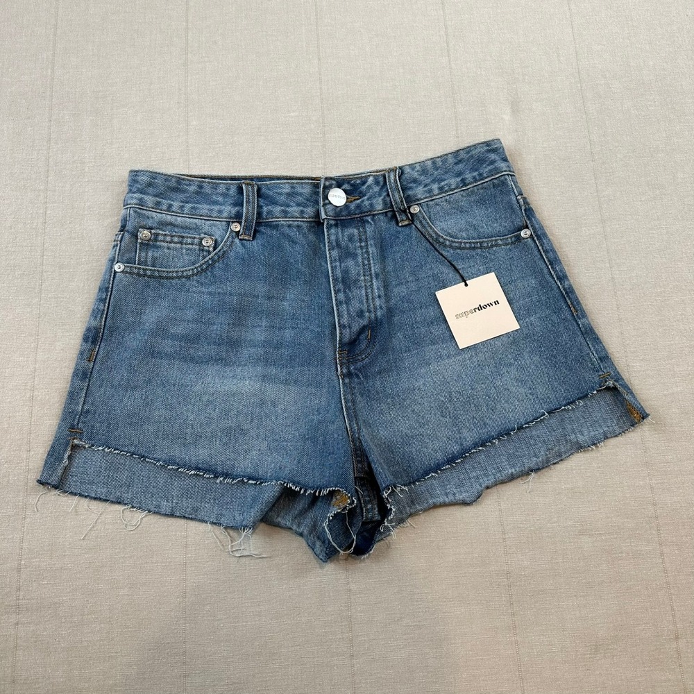 NWT‎ superdown | Denim Cutoff Shorts Blue Raw Hem | Women's 29